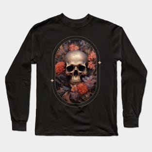 Aesthetic Full Flower Skull Long Sleeve T-Shirt